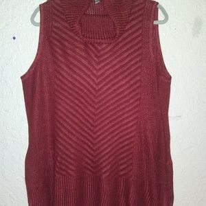 Women's Plus Size Sleeveless Sweater